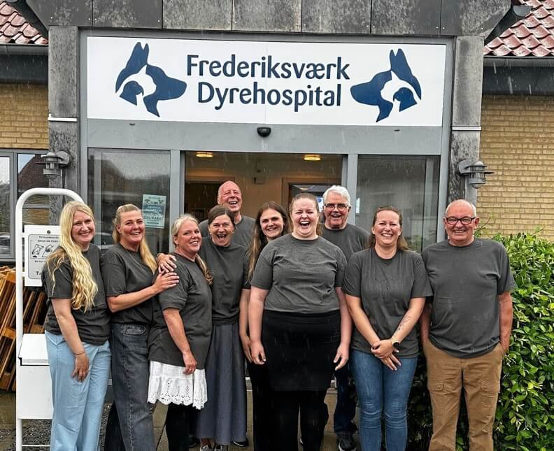 Teamet på Frederiksværk Dyrehospital